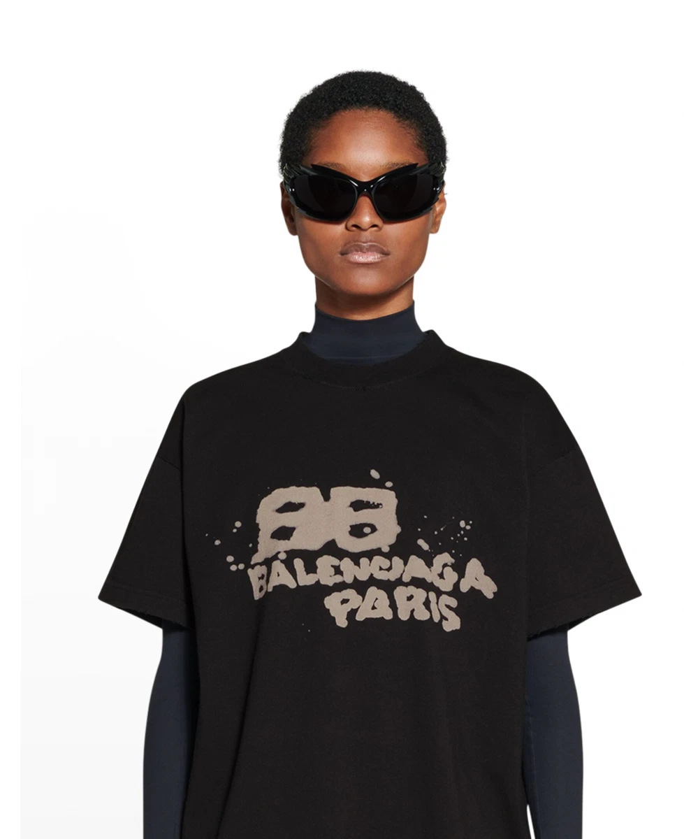 100% Authentic Spring 2023 Balenciaga BB Icon T-Shirt Size S $675
