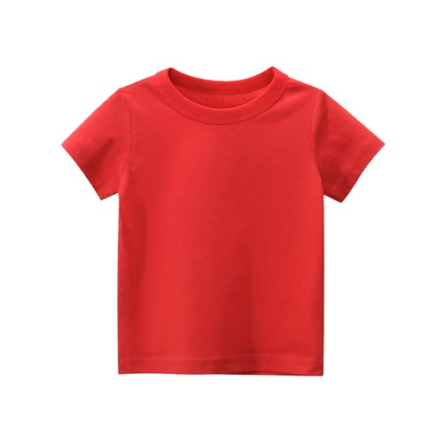 Toddler Kids Girls Boys Short Sleeve Basic T Shirt Solid Casual Summer Tee Shirt - Picture 16 of 35