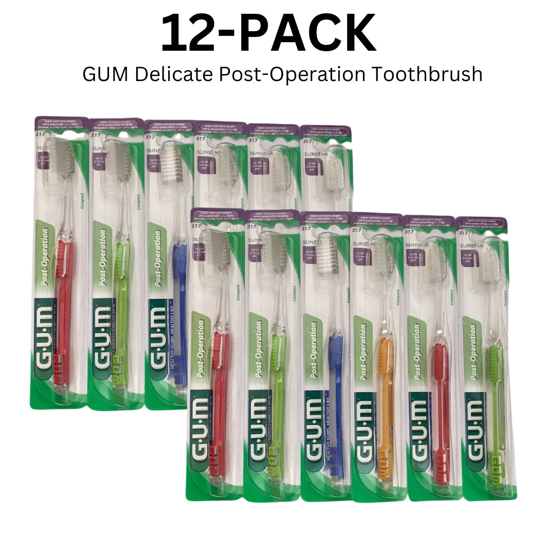 12-PACK GUM Delicate Post-Surgical Operation Toothbrush, Ult