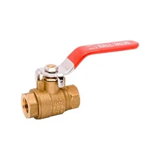 Reliable 2.5" Brass Ball Valve, 600WOG, Full Port, Secure Red Handle
