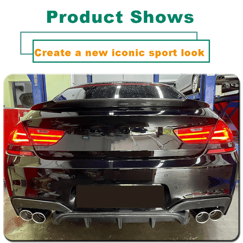 Carbon Heckdiffusor Diffusor Spoiler Lippe für BMW F06 F12 F13 M6 M-Paket 12-16 - Picture 3 of 11