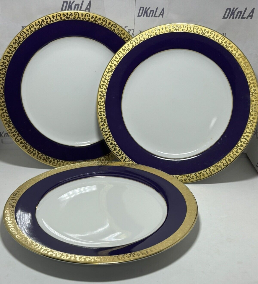 1991 Gold Buffet Royal Gallery 8 1/2” Purple Salad Plate with 22K Gold