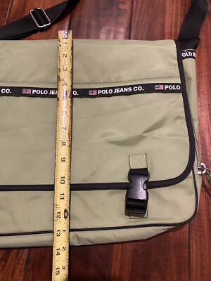 Vintage Polo Jeans Co. Messenger Bag Ralph Lauren Side Bag Green