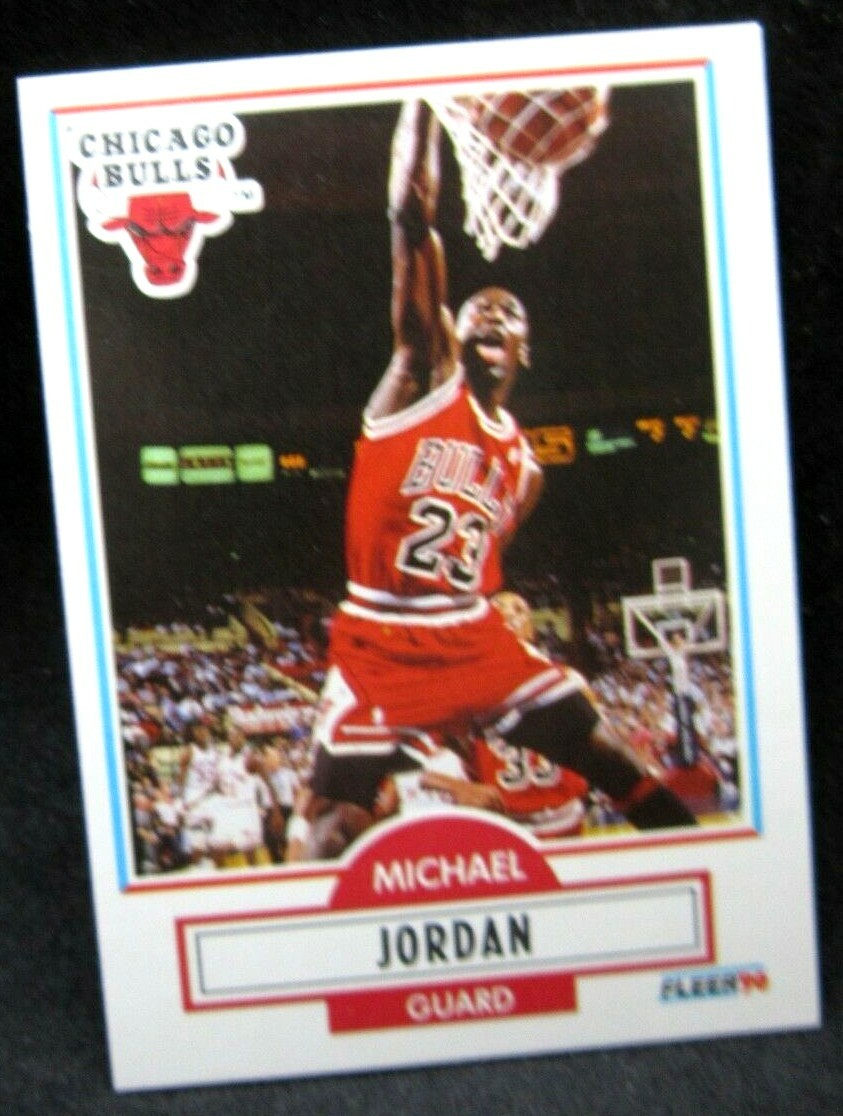 #NBAカード #MichaelJordan #FLEER Michael Jordan 1990-91 Fleer One Handed Slam Dunk Card#26!Bulls G