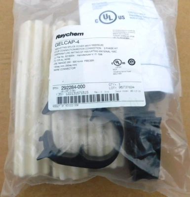 NEW RAYCHEM GELCAP-4 Insulating Splice Cover Stub Connection 3 CAPS PACK Lot