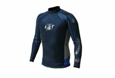Body Glove Super Rover Long Sleeve Surf Shirt Mens Small Navy Reversible Grey
