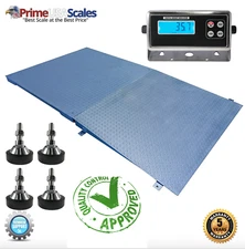 Prime 48"x48" Pallet Size 4x4 Floor Scale With a Ramp Capacity 10,000 lb X 1 lb