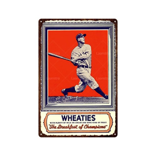Retro Decor Baseball Tin Sign Vintage Retro Decorative Metal Sign Plaque Garage - Picture 19 of 47