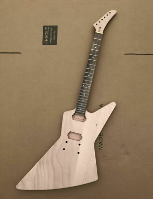 DIY Electric Guitar Kit for 22Fret 24.75inch Mahogany HH pickups Banana Head