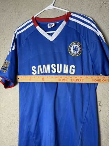 Vintage Chelsea 2010/11 #11 Drogba Soccer Jersey Team Branded Champions Patch L - Picture 5 of 7