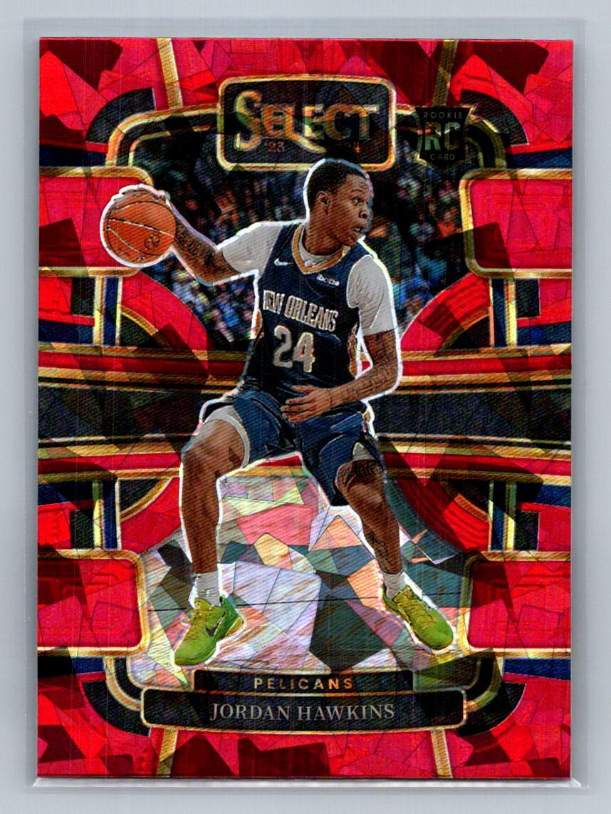 2023-24 Panini Select #72 Jordan Hawkins Red Cracked Ice Prizms