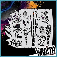 Tiki Maker 1 - Reusable Airbrush Stencil Template