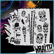 Tiki Maker #1 - Reusable Airbrush Stencil Template