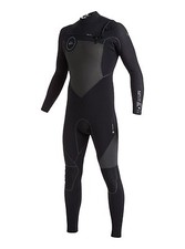 Quiksilver Mens S 4.5/4mm Highline 2x Bonded Chest Zip Full Wetsuit ANTHRACITE