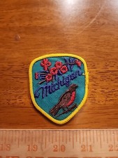 Vintage State of Michigan Sew On Patch FREE SHIPPING V1