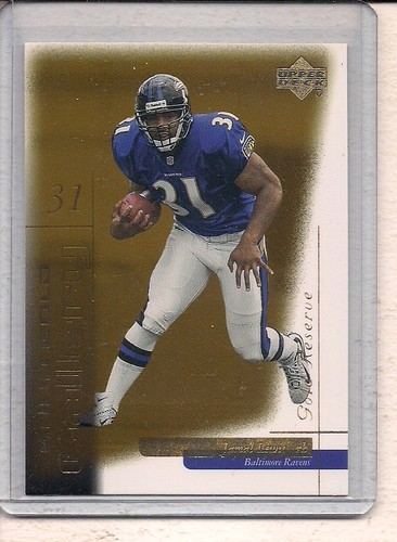 2000 Upper Deck Gold Reserve Solid Gold Gallery Jamal Lewis Rookie Insert #SG1