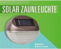 3Er Set Solar Led Wandlampe Solarlampe Zaunleuchte Gartenlampe Zaun AußEnleuchte