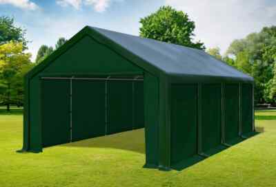 Partyzelt 4x8m Grün PVC Festzelt Pavillon wasserdicht Profi Modular Event