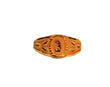 22K/18K Real Certified Yellow Gold Oval Design Kids Ring