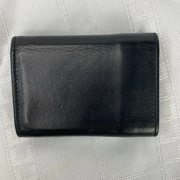 Balenciaga Papier Black Leather Compact Trifold Wallet Envelope Mini - Image 2 of 4