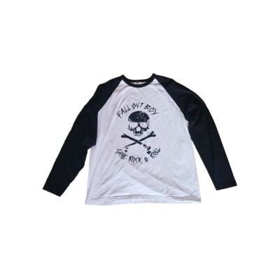 Fall Out Boy Long Sleeve Band Raglan Shirt Top XL Fruit Of The Loom Download Fes