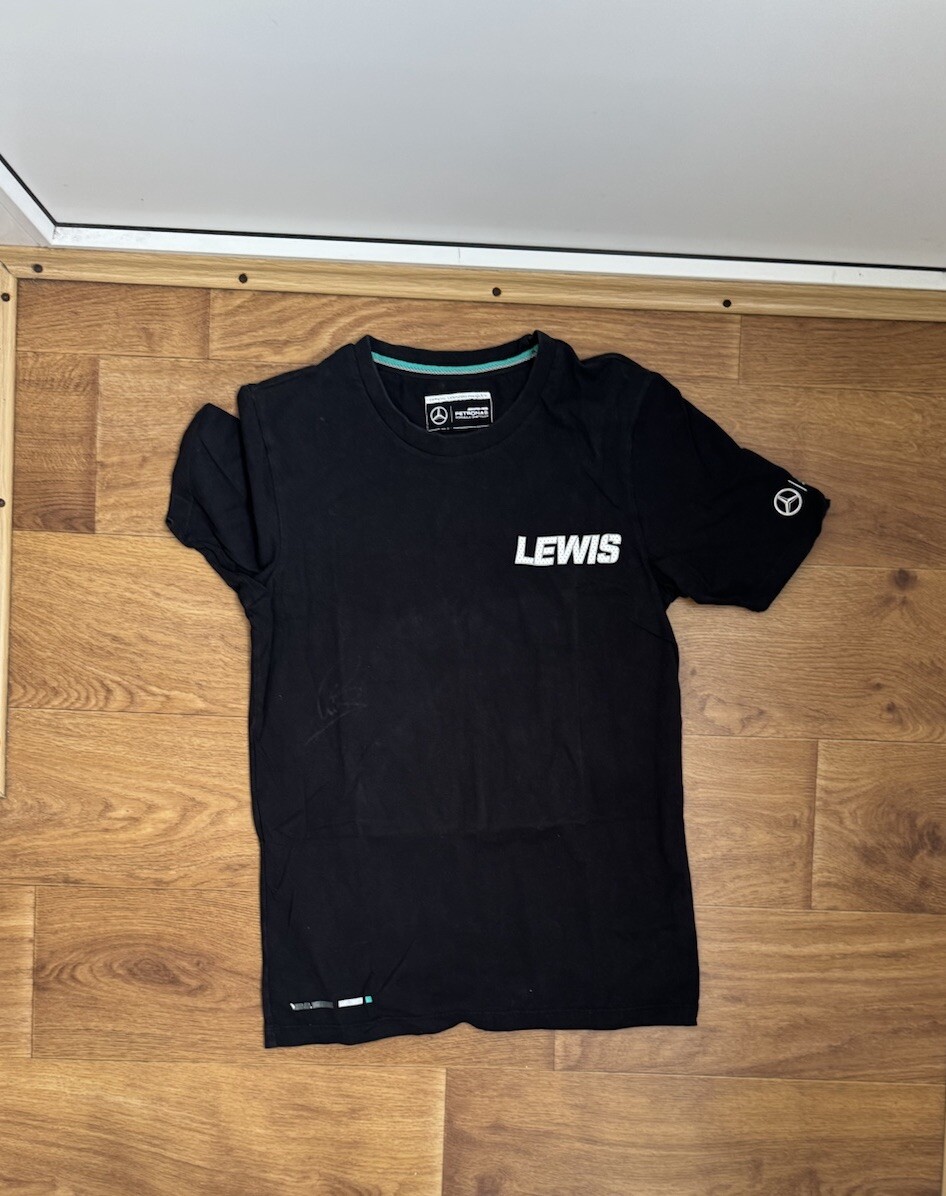 スポーツ選手 L.Hamilton 2014 Mercedes Used Tee L.Hamilton