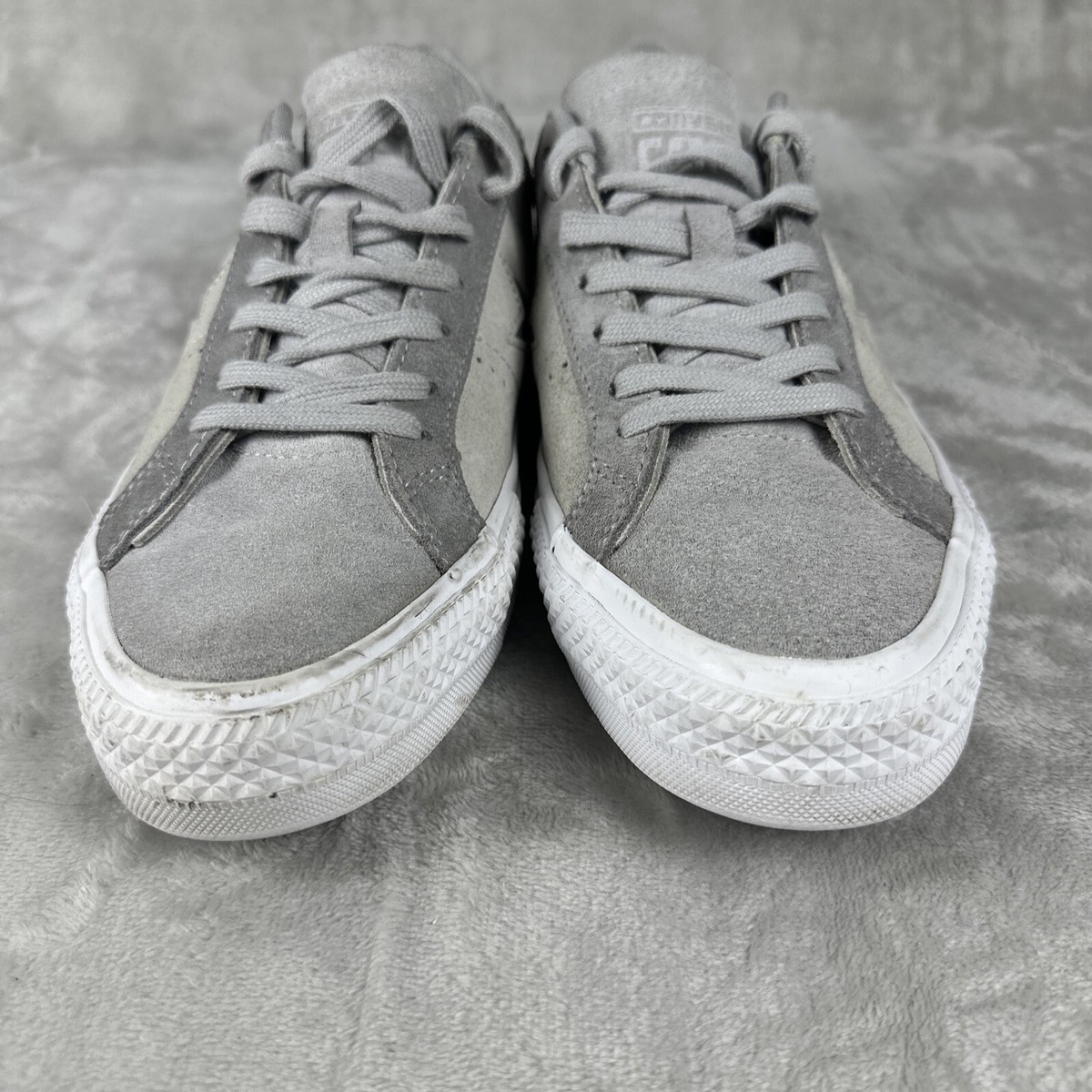 Converse One Star Pro OX Shoes Mens 7.5 Mouse Ash Grey Suede