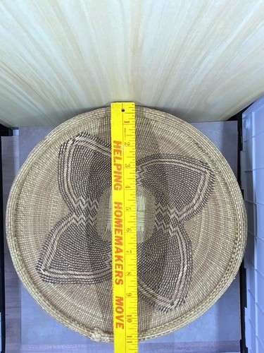 Vintage Handwoven Native American Basket Bowl 11.5” Diameter Round - 第 8/17 張圖片