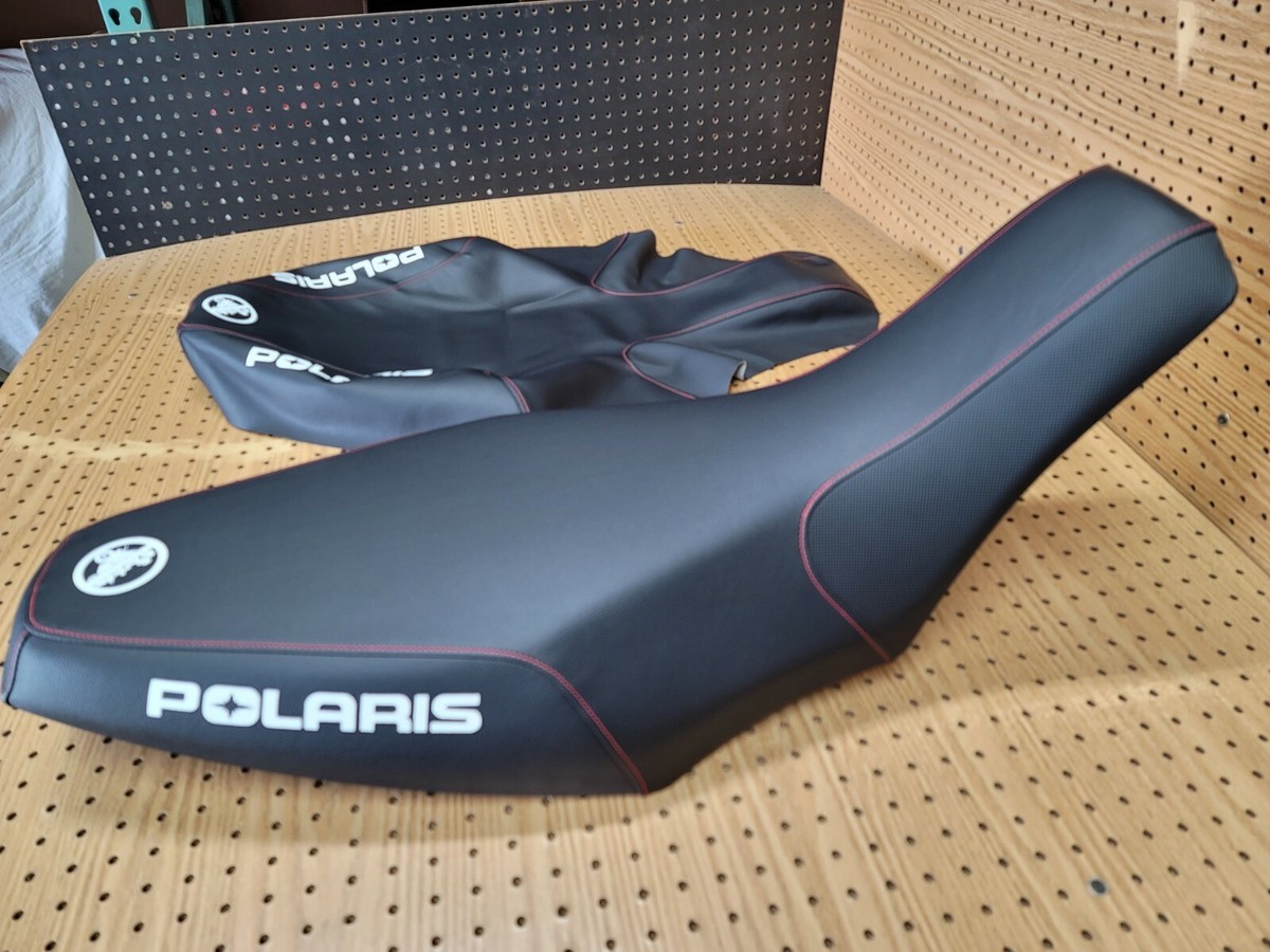 2003-2007 Polaris Predator 500 Seat Cover BLACK SIDES / RED TOP - Foto 7