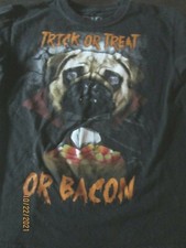 Berzy Pug Halloween T-Shirt Boy S Embellished AccentsPre-Owned FAST SHIPPING