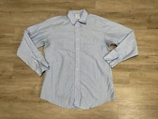 Brooks Brothers 1818 Regent Dress Shirt Mens 16 Blue Strip Long Sleeve Button Up