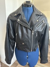 Lamarque Dylan Moto Biker Leather Zip Jacket Xs