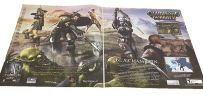 Champions of Norrath PS2 Original 2004 Ad Authentic Everquest Print Promo B