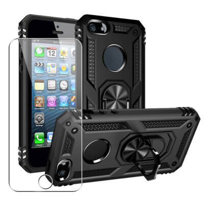 Hülle Für iPhone SE (2016-2019) 5 5s Starke Robuste Black