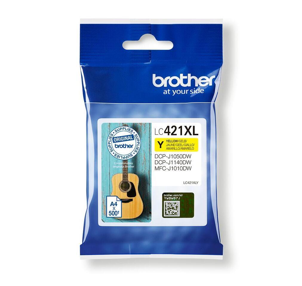 Оригинальный патрон Brother LC-421XLY Druckerpatrone gelb 500 шт 4890₽