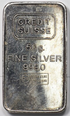 Silver Art Bar ASW 50g Credit Suisse BU0974 combine shipping | eBay