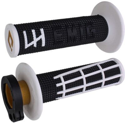ODI EMIG 2.0 Diamond Lock-On Grips 7/8'' Black/White