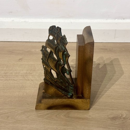 Sujetalibros de madera vintage de latón para velero - náutico - 6" (H) x 4,5" (D) - Imagen 7 de 15