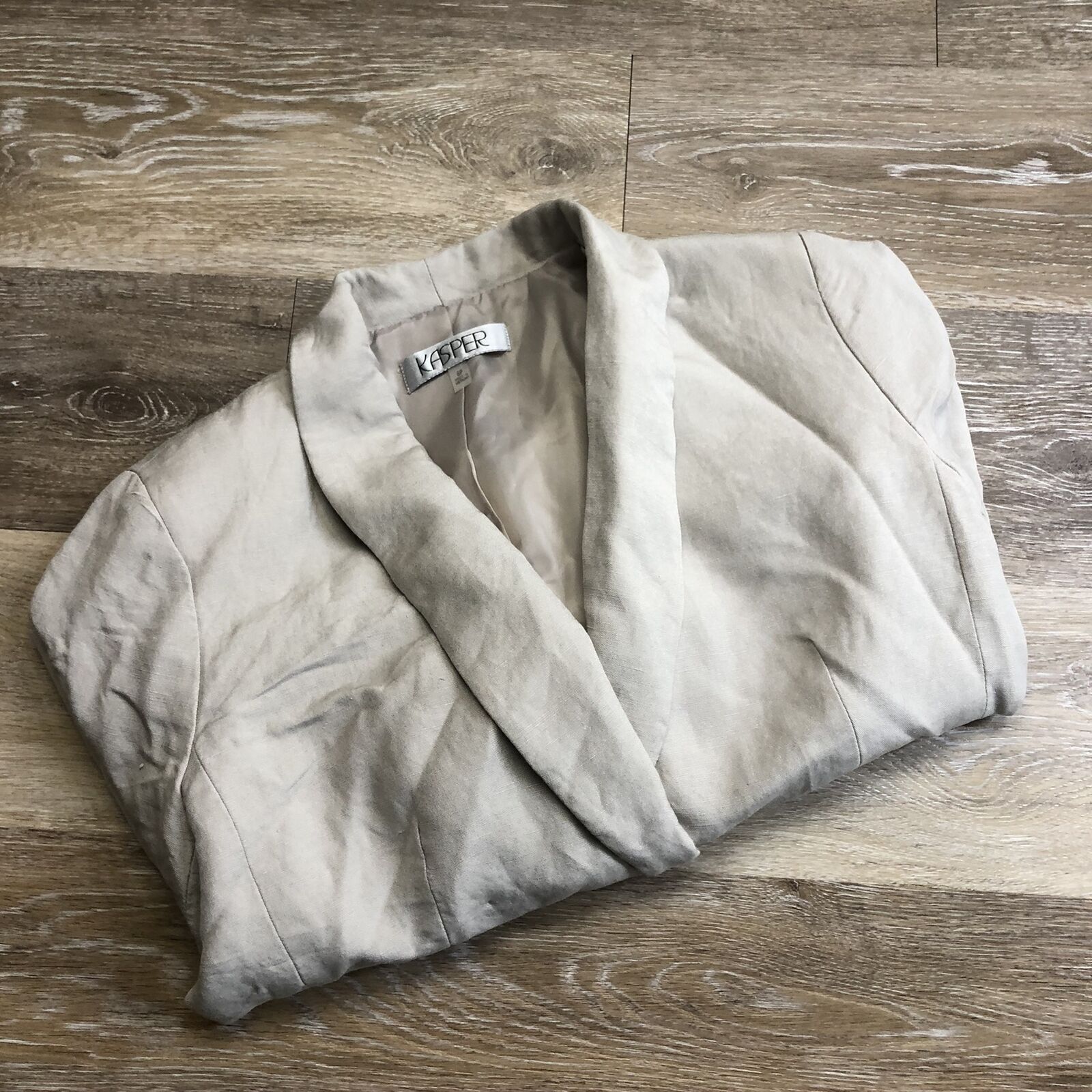 KASPER Button Front White Blazer Jacket with Lini… - image 4