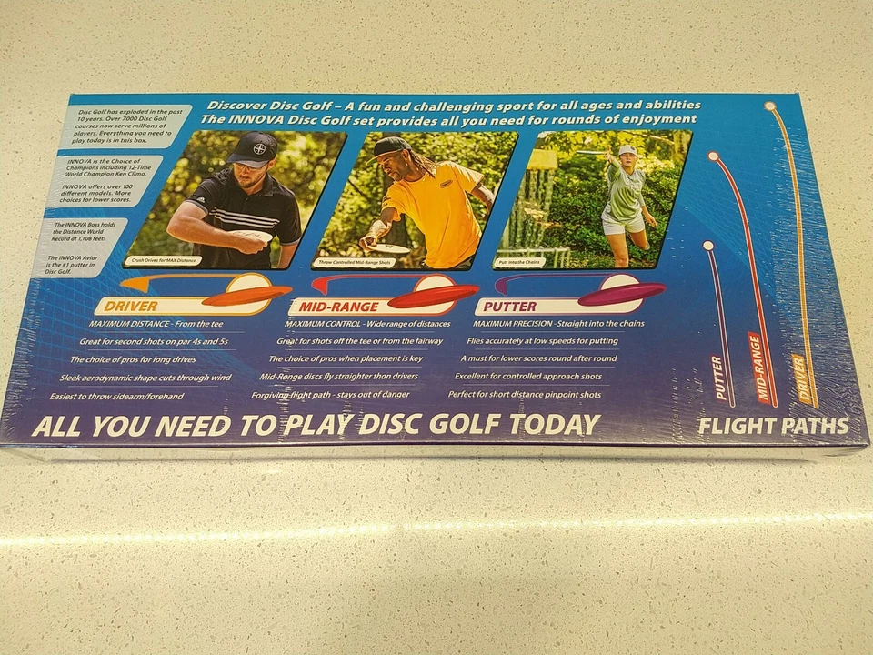 innova Disc Golf Starter Set - 3 discs - Driver, Mid-Range, Putter - New Sealed - Image 2 of 2
