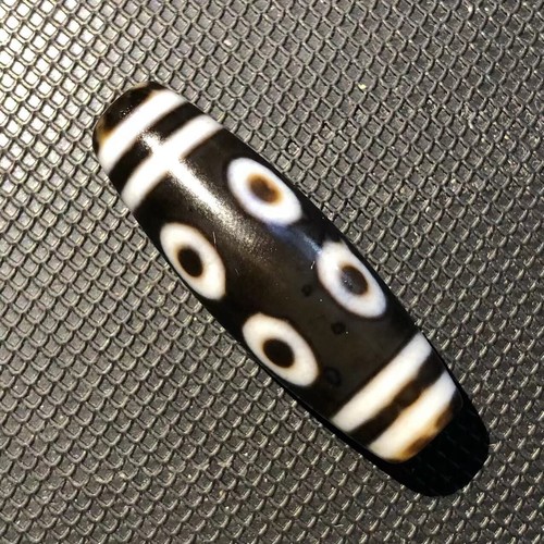 Tótem de 8 ojos de ágata antigua tibetana Energy dZi amuleto de cuentas 12,5*37,8 mmN005 - Imagen 3 de 9