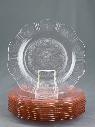 13 MacBeth-Evans AMERICAN SWEETHEART Pink Depression Glass 9 5/8" Dinner Plates