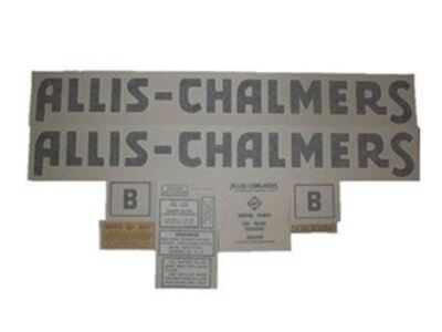 Allis Chalmers B 1937-1957 (BLACK) VINYL CUT DECAL SET DJS110