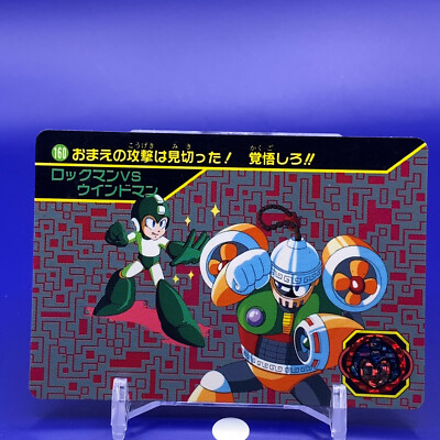 Rockman VS Windman Rockman 6 Card No.160 Bandai 1994 Japanese Nintendo Anime F/S