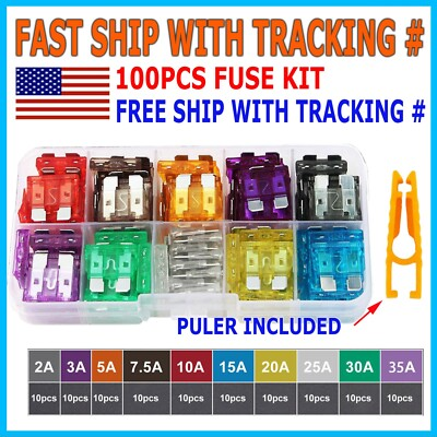 #ad #ad 100pcs Car Automotive Medium Standard Fuses Auto Blade Fuse Assortment Kit APM $6.95