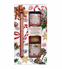Michel Design Works Fragrance Diffuser and Votive Candle Set, Peppermint