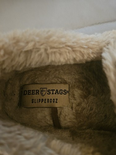 DEER STAGS Spun Unisex Faux Leather Slipper in Brown Mens Size 8M - Picture 4 of 5