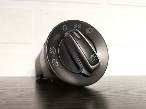 Original VW Chrom Lichtschalter Alu Schalter Polo Golf 4 GTI R32 Bora Schalter - Bild 2 von 3