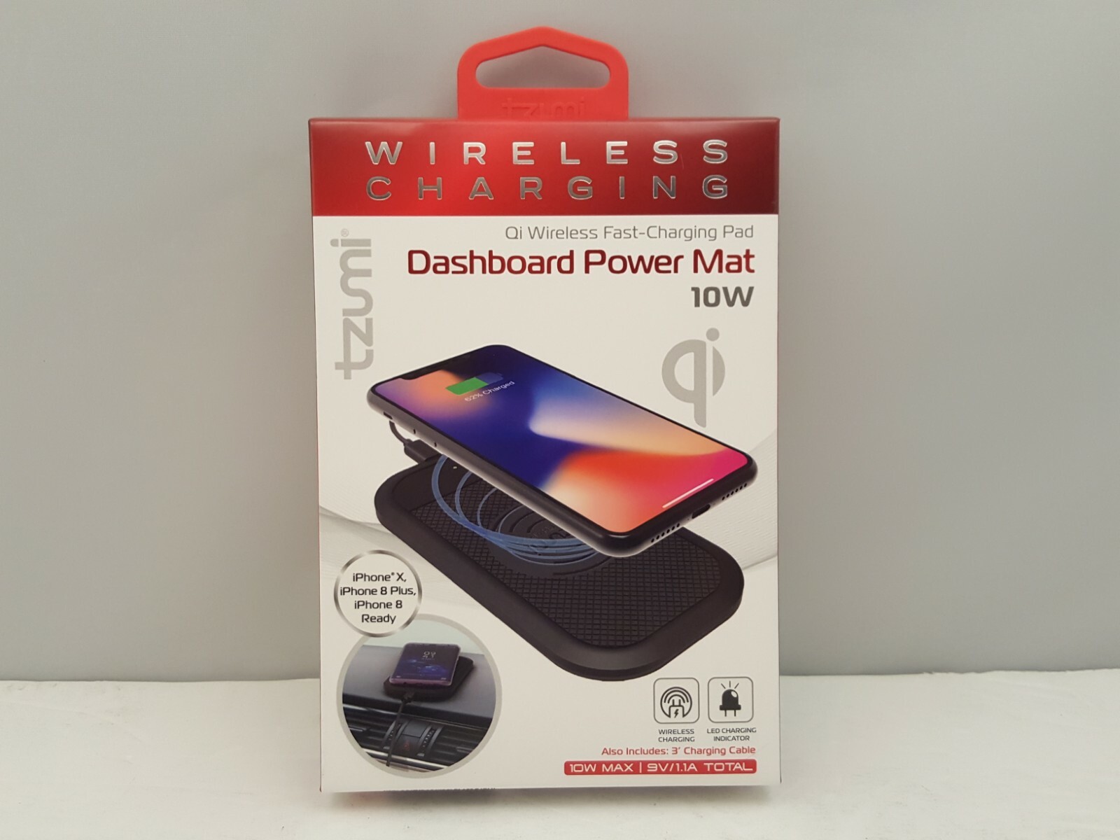 tzumi Wireless Charging Dashboard Power Mat / Qi FastCharging Pad