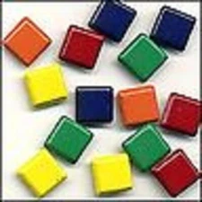 MINI PRIMARY SQUARE SCRAPBOOKING DECORATIVE BRADS EYELET OUTLET 45 PCS 5 COLORS